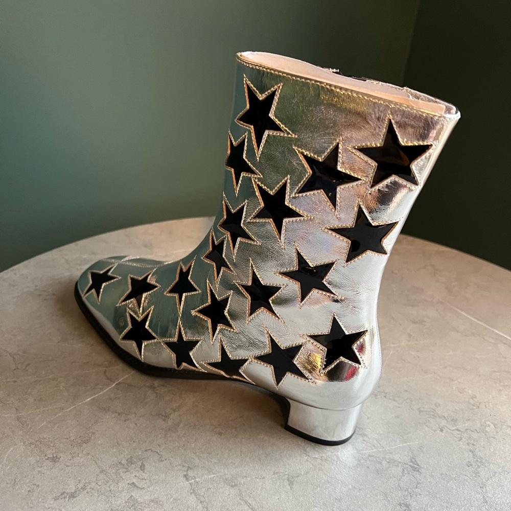 Jeffrey Campbell Silver Star Appliqué Ankle Boots - Picture 4 of 6